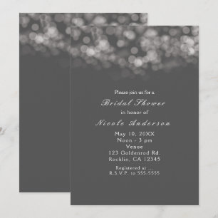 Cartes d'invitation de fête chic à lumières minima