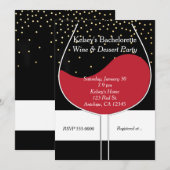 Cartes d'invitation de fête chic moderne Verre de (Devant / Derrière)