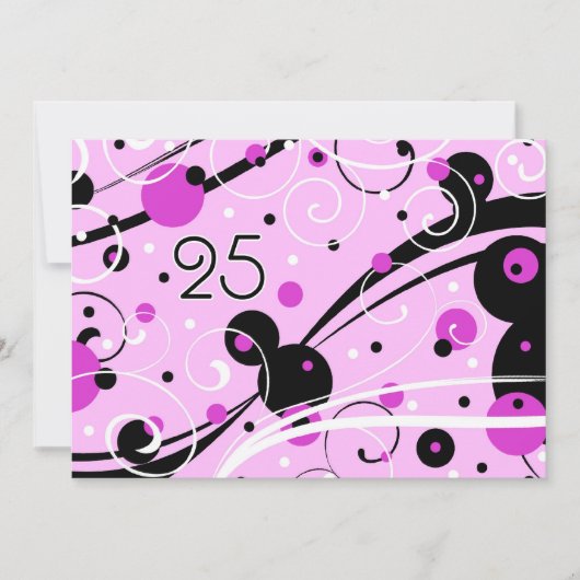 Cartes d'invitation de fête d'anniversaire de (Devant)