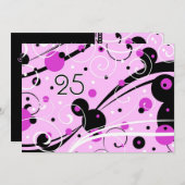 Cartes d'invitation de fête d'anniversaire de (Devant / Derrière)