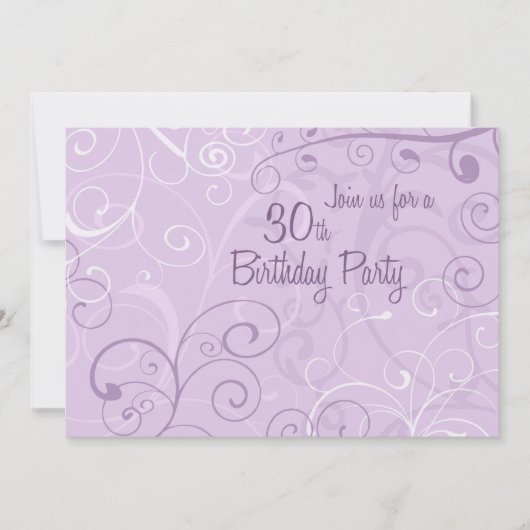 Cartes d'invitation de fête d'anniversaire de (Devant)