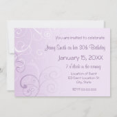 Cartes d'invitation de fête d'anniversaire de (Dos)