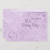 Cartes d'invitation de fête d'anniversaire de (Devant / Derrière)