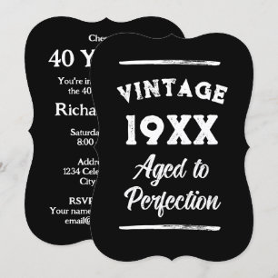 Cartes d'invitation de fête d'anniversaire de styl