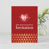 Cartes d'invitation de fête d'anniversaire des 40 (Debout devant)