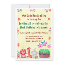 Cartes d'invitation de fête d'anniversaire Jungle