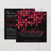 Cartes d'invitation de fête d'anniversaire moderne (Devant / Derrière)