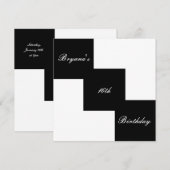 Cartes d'invitation de fête d'anniversaire moderne (Devant / Derrière)