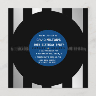 Cartes d'invitation de fête d'anniversaire moderne