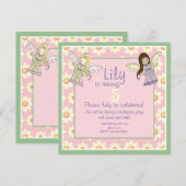 Cartes d'invitation de fête d'anniversaire personn (Devant / Derrière)