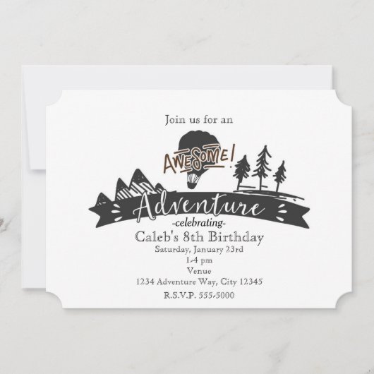 Cartes d'invitation de fête d'anniversaire rétro d (Devant)
