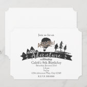 Cartes d'invitation de fête d'anniversaire rétro d (Devant / Derrière)