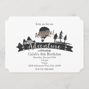Cartes d'invitation de fête d'anniversaire rétro d