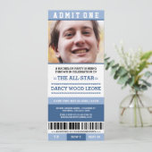 Cartes d'invitation de fête de bachelor avec bille (Debout devant)