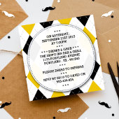 Cartes d'invitation de fête de bachelor avec moust