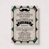 Cartes d'invitation de fête de bachelor avec moust