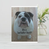 Cartes d'invitation de fête de bachelor cool Boule (Debout devant)