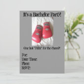 Cartes d'invitation de fête de Bachelor de Gant de (Debout devant)