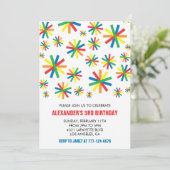 Cartes d'invitation de fête de couleur Confetti Mo (Debout devant)