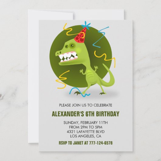 Cartes d'invitation de fête de couleur Monster Mod (Devant)