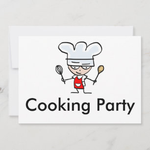 Cartes d'invitation de fête de cuisine