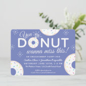 Cartes d'invitation de fête de fiançailles Donut M (Debout devant)