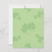 Cartes d'invitation de fête de la Saint-Patrick av (Dos)
