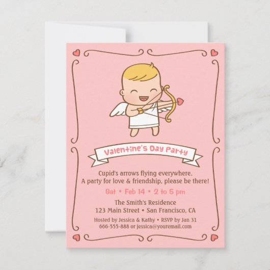 Cartes d'invitation de fête de la Saint-Valentin C (Devant)