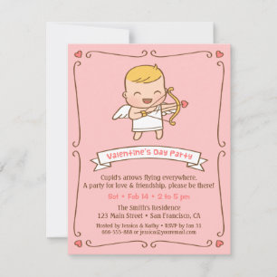 Cartes d'invitation de fête de la Saint-Valentin C