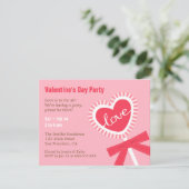 Cartes d'invitation de fête de la Saint-Valentin e (Debout devant)