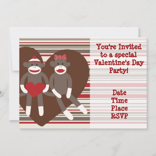 Cartes d'invitation de fête de la Saint-Valentin S (Devant)