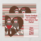 Cartes d'invitation de fête de la Saint-Valentin S (Devant / Derrière)
