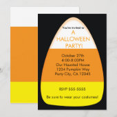Cartes d'invitation de fête de maïs doux d'Hallowe (Devant / Derrière)