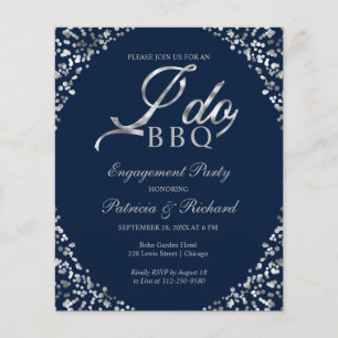 Cartes d'invitation de fête d'engagement Budget I