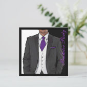 Cartes d'invitation de fête d'enterrement de vie d (Debout devant)