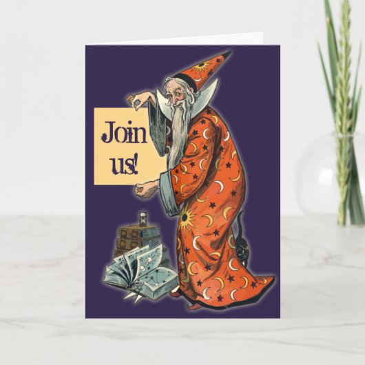 Cartes d'invitation de fête d'Halloween de Magicie (Devant)