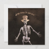 Cartes d'invitation de fête d'Halloween de squelet (Dos)