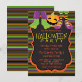 Cartes d'invitation de fête d'Halloween mignonnes (Devant / Derrière)