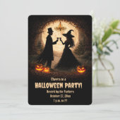 Cartes d'invitation de fête d'Halloween Thème Vin (Debout devant)