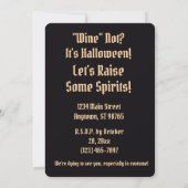 Cartes d'invitation de fête d'Halloween Thème Vin (Dos)