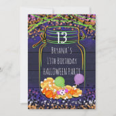 Cartes d'invitation de fête en pot Mason de bonbon (Devant)