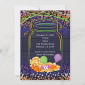 Cartes d'invitation de fête en pot Mason de bonbon (Dos)