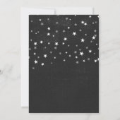 Cartes d'invitation de fête grunge étoilée en deni (Dos)