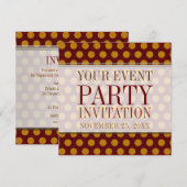 Cartes d'invitation de fête personnalisées avec po (Devant / Derrière)
