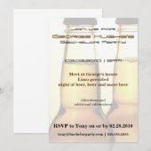 Cartes d'invitation de fête pour célibataire avec (Devant / Derrière)