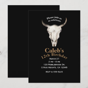 Cartes d'invitation de fête rustique boho bohémien