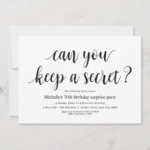 Cartes d'invitation de fête surprise d'anniversair (Devant)