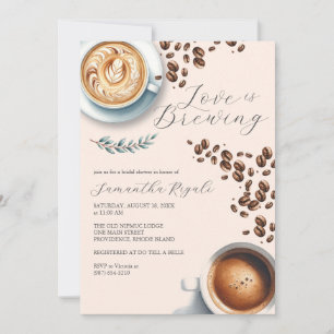 Cartes d'invitation de fiançailles au Bar à Café