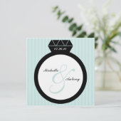 Cartes d'invitation de fiançailles avec save the d (Debout devant)