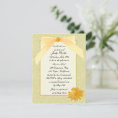 Cartes d'invitation de fiançailles Fleur Jaune (Debout devant)